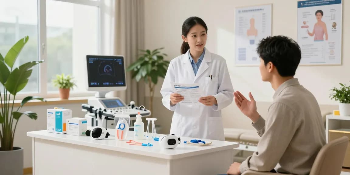 Urological products showcased in a modern healthcare setting, highlighting innovation and patient engagement.