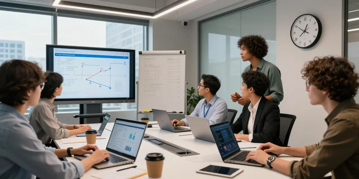 Professionals collaborating around a conference table on the WPS Official Website project, showcasing teamwork and productivity.